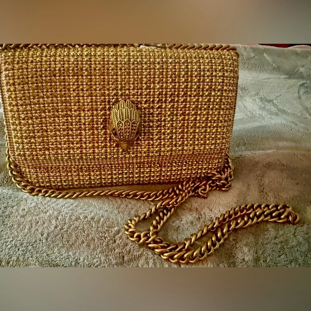 Kurt Geiger Kensington Wallet on Chain- Gold - Picture 1 of 3